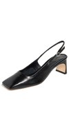 Aeyde Eliza Slingback Hallow-heeled Sandals In Black