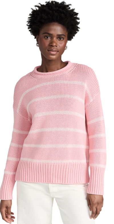 La Ligne Marina Striped Sweater In Blush Pink