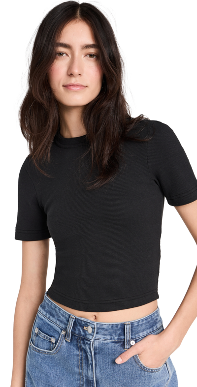 Tibi Cropped Baby T Black