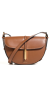 Demellier Tokyo Saddle Smooth Leather Bag In Hellbraun