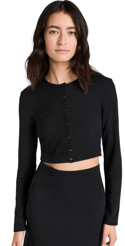 LESET LAUREN CROP CARDIGAN II BLACK