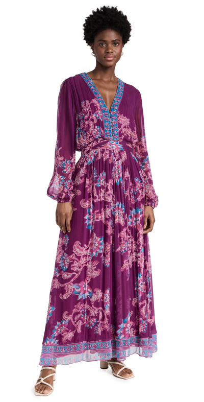 Hemant & Nandita Long Dress Purple