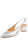 AEYDE ROMY LAMINATED SILVER PUMPS SILVER