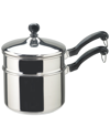 Farberware Classic Stainless Steel Double Boiler And Saucepan With Lid
