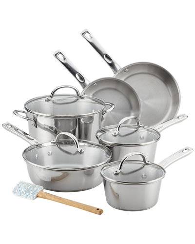 Ayesha Curry Home Collection Stainless Steel Cookware Set In Metallic