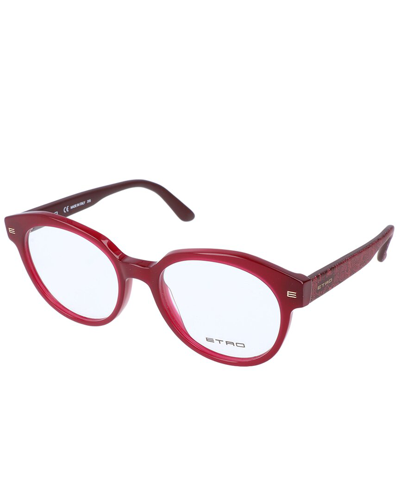 Etro Unisex Et2611 52mm Optical Frames In Red