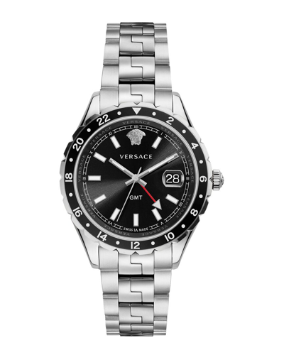 Versace Men's Hellenyium 42mm Quartz Watch In Silver