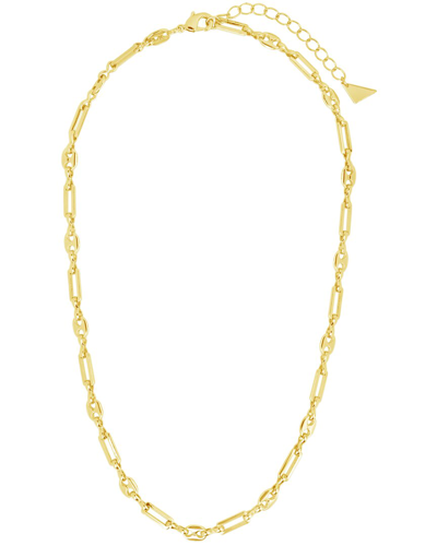 Sterling Forever 14k Plated Fiora Chain Necklace In Gold