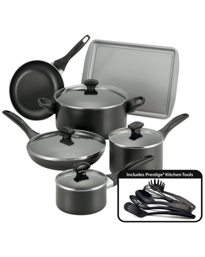Farberware Dishwasher Safe Nonstick 15pc Cookware Set In Metallic