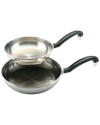 FARBERWARE FARBERWARE 2PC CLASSIC SERIES STAINLESS STEEL 8IN AND 10IN SKILLETS