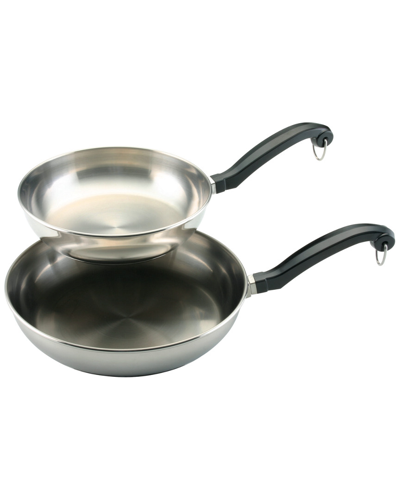 Farberware 2pc Classic Series Stainless Steel 8in And 10in Skillets