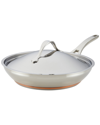 ANOLON ANOLON NOUVELLE COPPER STAINLESS STEEL 12IN COVERED FRENCH SKILLET