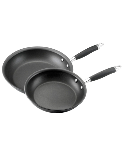 Anolon Advanced Hard Anodized Nonstick Frying Pan Set In Black
