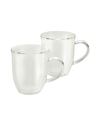 BONJOUR BONJOUR SET OF TWO 12OZ INSULATED LATTE CUPS