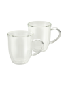 Bonjour Set Of Two 12oz Insulated Latte Cups