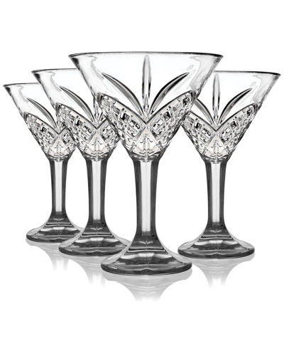 Godinger Set Of 4 Dublin Crystal Martini Glasses