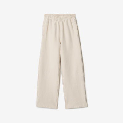 Burberry Cotton Track Pants In Soap