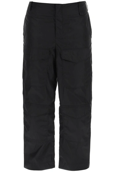 Simone Rocha Nylon Cargo Trousers In Black