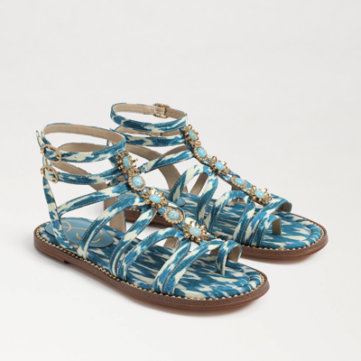 Sam Edelman Tianna Gladiator Sandal Blue Lapis Multi Fabric