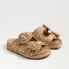 SAM EDELMAN SAM EDELMAN REINA SLIDE FOOTBED SANDAL BEECHWOOD MULTI RAFFIA