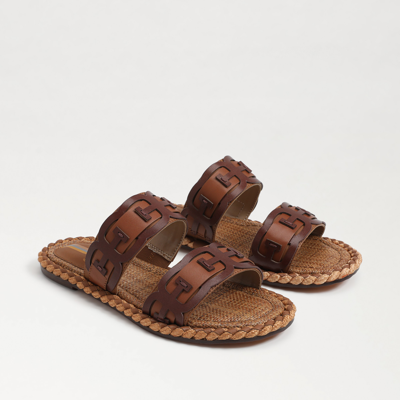 Sam Edelman Tatum Double E Logo Slide Sandal Maple/rich Cognac In Brown