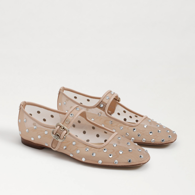 Sam Edelman Michaela Shine Mary Jane Flat Vintage Pink Mesh