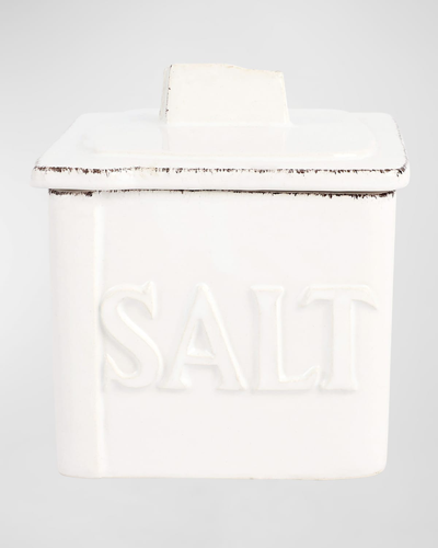 Vietri Lastra Salt Cellar In White