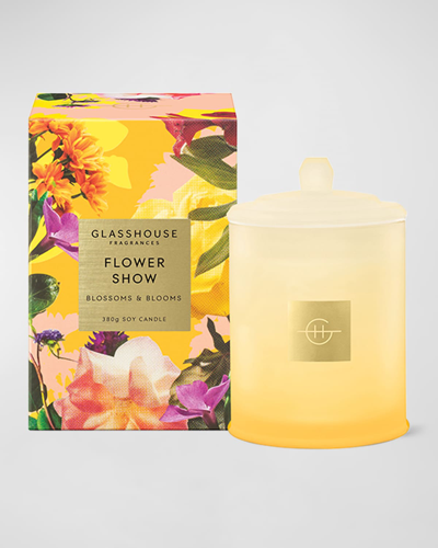 Glasshouse Fragrances Flower Show Candle In Yellow