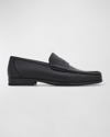 FERRAGAMO MEN'S DUPONT LEATHER PENNY LOAFERS