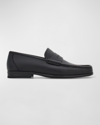 Ferragamo Black Loafer With Logo In Leather Man In Nero