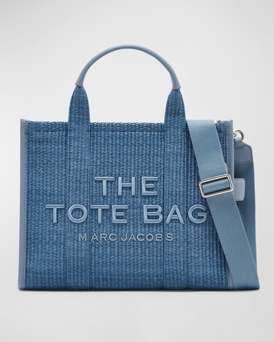Marc Jacobs The Woven Medium Tote Bag In Pale Blue
