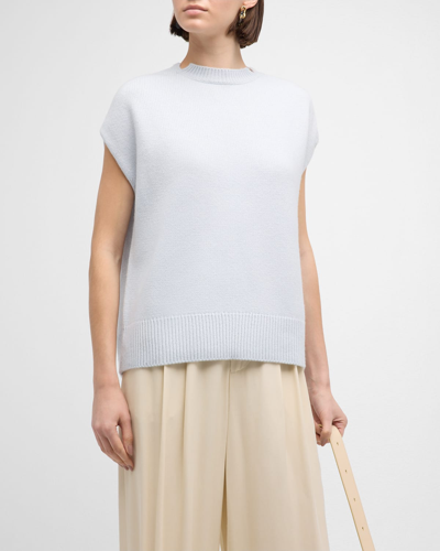 Loulou Studio Sagar Cap-sleeve Wool Sweater In Ice Melange