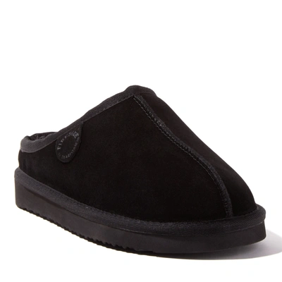 Dearfoams Fireside By Dear Foams Women's Greta Genuine Shearling Clog In Black