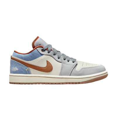 Pre-owned Air Jordan Wmns  1 Low 'phantom Denim' In Cream