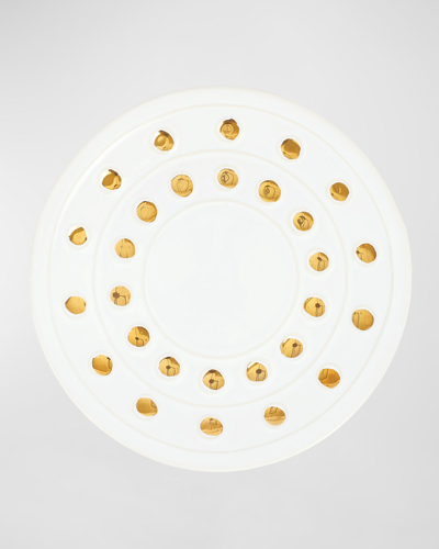 Vietri Medici Gold Canape Plate