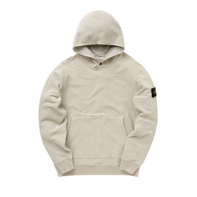 Pre-owned Stone Island Logo Patch Hoodie 'plaster' In White