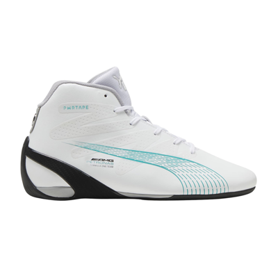 Pre-owned Puma Mercedes-amg Petronas F1 X Carbon Cat Mid 'white Sheen Green'
