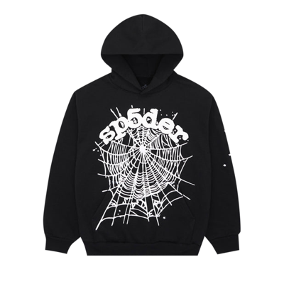 Pre-owned Sp5der Og Web Hoodie 'black'