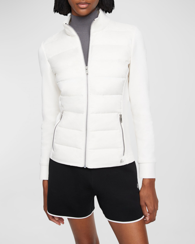 Moose Knuckles Naomi Hybrid Puffer Jacket In White
