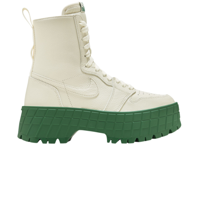 Pre-owned Air Jordan Wmns  1 High Brooklyn 'coconut Milk Pine Green' In Cream