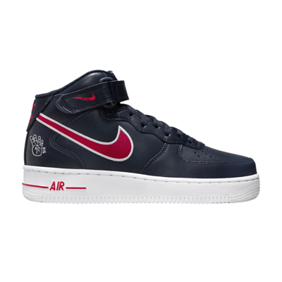 Pre-owned Nike Wmns Air Force 1 '07 Mid 'houston Comets Four Peat' In Blue