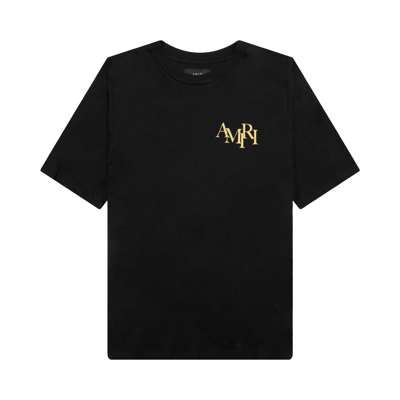 Pre-owned Amiri Crystal Champagne Tee 'black'