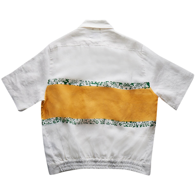 Pre-owned Rhude Linen Cuban Shirt 'ivory' In White