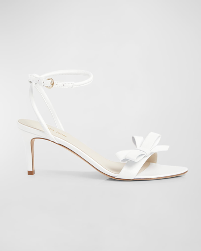 Prota Fiori Women's Lavanda 75mm Bow Sandals In Bianco