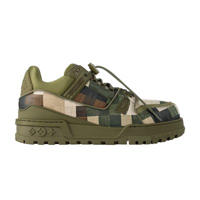 Pre-owned Louis Vuitton Trainer Maxi 'damoflage' In Green