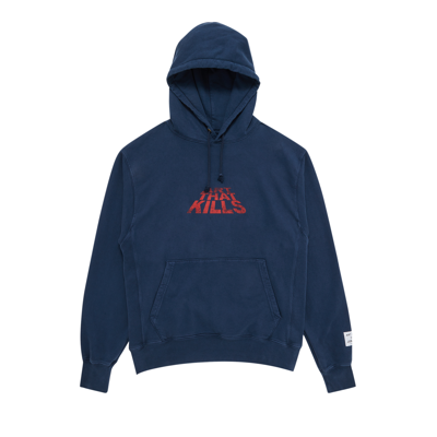 Pre-owned Gallery Dept. Atk Stacked Logo Hoodie 'navy' In Blue