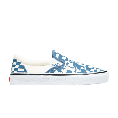 Pre-owned Vans Krooked X Skate Slip-on 'natas For Ray Barbee - Blue Checkerboard'