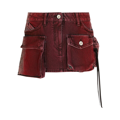 Pre-owned Attico The  Fay Mini Skirt 'red/purple Shades'