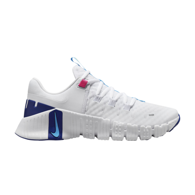 Pre-owned Nike Wmns Free Metcon 5 'white Aquarius Blue'