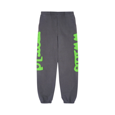 Pre-owned Sp5der Beluga Sweatpants 'slate Grey/green'